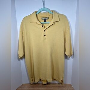 Tommy Bahama Yellow Silk Blend Polo Shirt